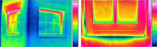 Poorly Sealing Windows (source: Infratec) Building Thermography Practical Tips for Measurements - Poorly Sealing Windows (source: Infratec)
